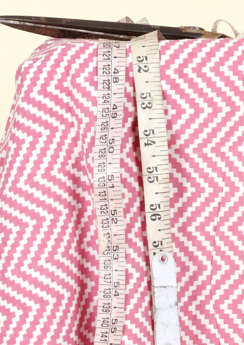 Cambric Cotton In Zigzag Print