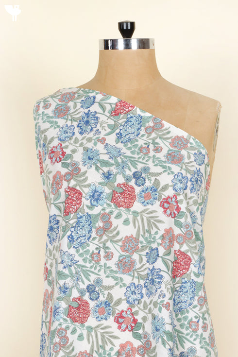 Cambric Cotton In Floral Print Fabric