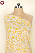 Cambric Cotton Yellow Botanical Fabric