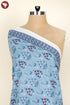 Cambric Cotton Blue Floral Fabric