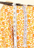 Cambric Cotton White Yellow Floral Fabric