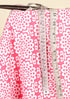 Cambric Cotton White Pink Floral Fabric