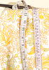 Cambric Cotton White Yellow Paisley Fabric