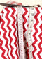 Cambric Cotton Red Chevron Fabric