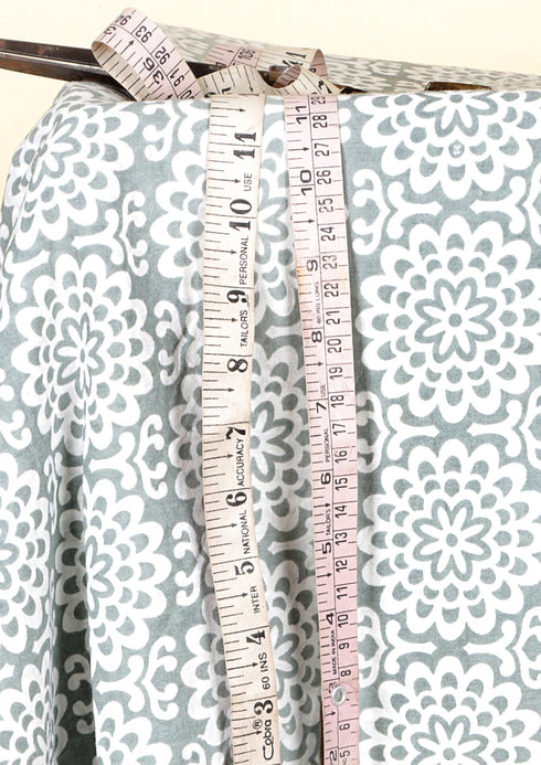 Cambric Cotton White Floral Fabric
