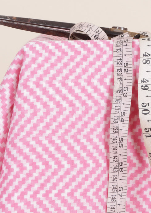 Mulmul Cotton In Zigzag Print