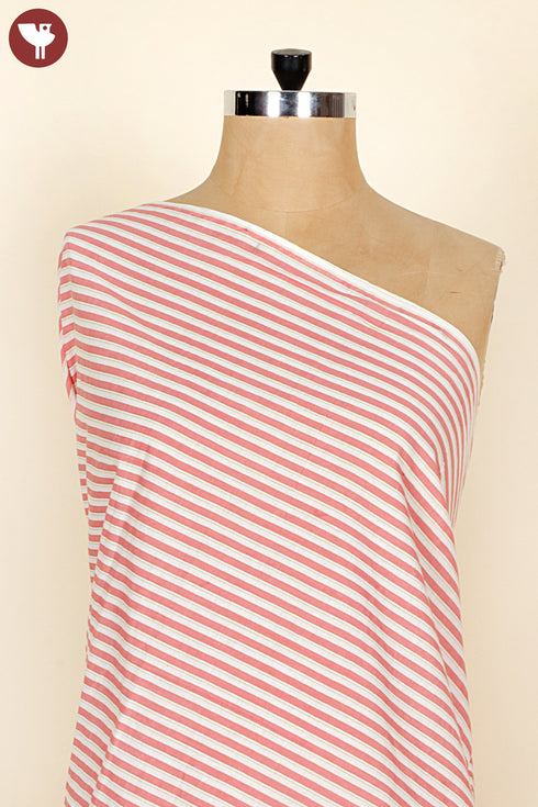 Cambric Cotton In Striped Print