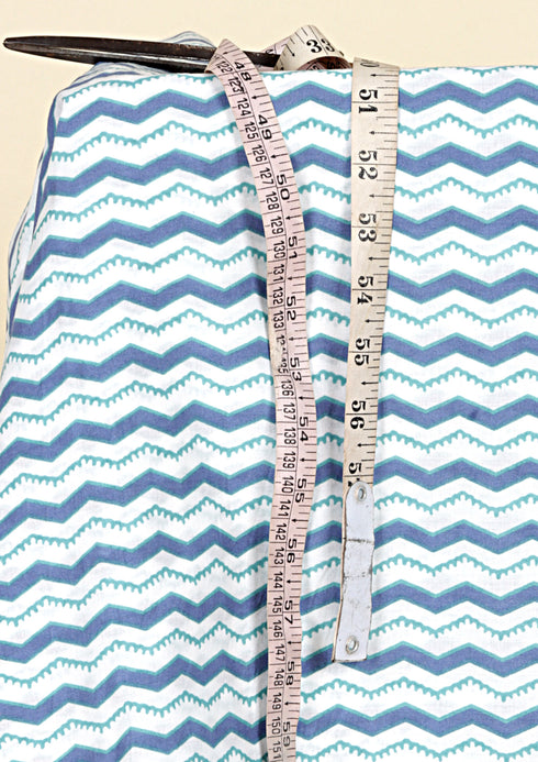 Cambric Cotton In Zigzag Print