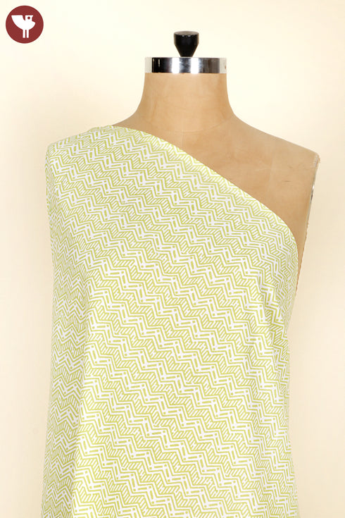Cambric Cotton In Zigzag Print