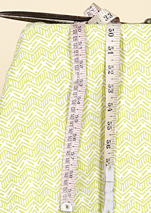 Cambric Cotton In Zigzag Print
