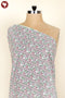 Cambric Cotton In Striped Floral Print