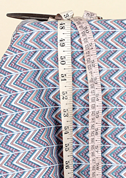 Cambric Cotton In Zigzag Print