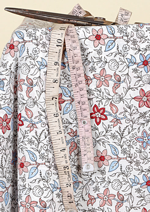 Cambric Cotton Floral Print Fabric