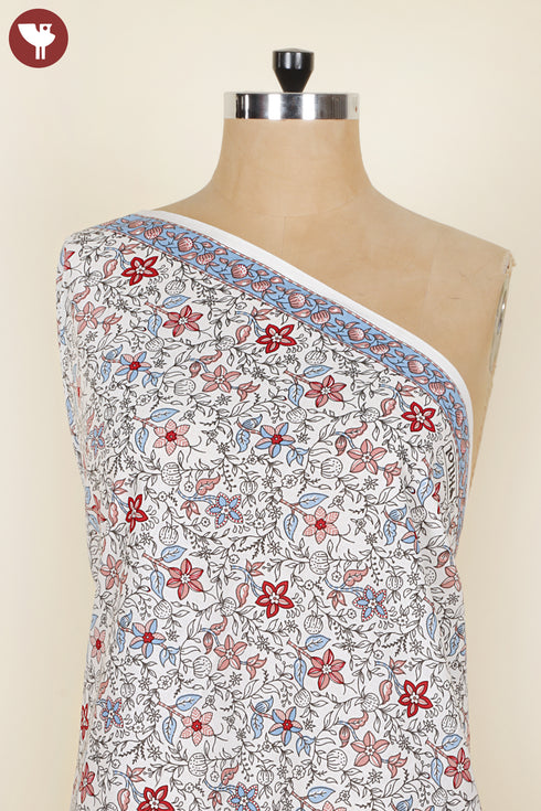 Cambric Cotton Floral Print Fabric