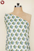 Cambric Cotton Blue & Green Floral Print Fabric