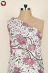 Cambric Cotton Plum Pink Floral Print Fabric
