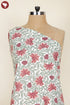 Cambric Cotton Coral & Sage Green Floral Print Fabric