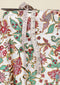 Cambric Cotton Pink, Red & Green Botanical Print Fabric