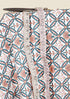 Cambric Cotton Green & Rust Geometric Print Fabric