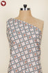 Cambric Cotton Green & Rust Geometric Print Fabric