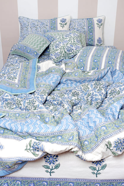 Mulmul Cotton Quilt in Block Print