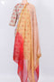 Terry Voile Kurta And Chiffon Dupatta Set In Floral Block Print