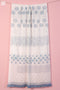 Mul Mul Cotton Wrap In Eggshell Blue And White Graphic Block Print