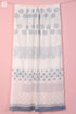 Mul Mul Cotton Wrap In Eggshell Blue And White Graphic Block Print
