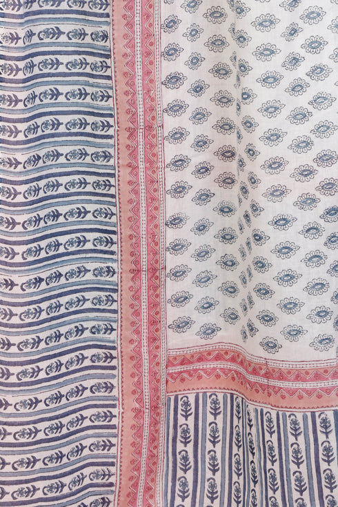 Mul Mul Cotton Wrap In Graphic Block Print