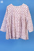 Mulmul Cotton Pintuck Top With Floral Block Print