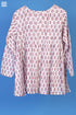 Mulmul Cotton Pintuck Top With Floral Block Print