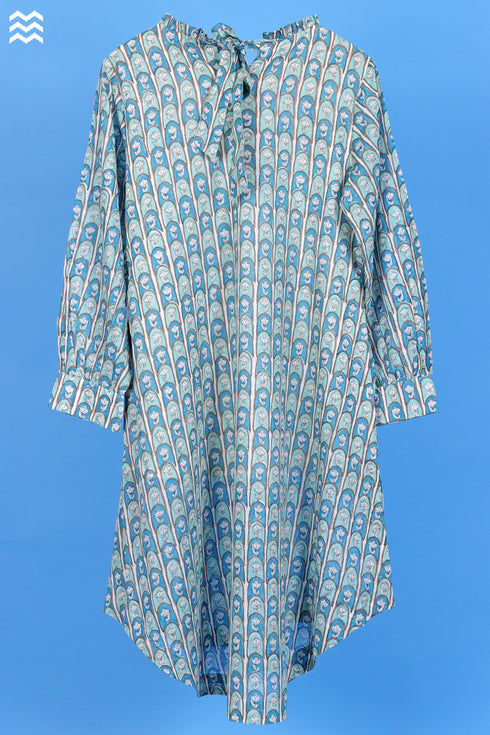 Mulmul Cotton Lizard Top In Block Print