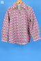 Slub Cotton Zoom Top In Retro Block Print