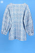 Slub Cotton Stanley Top In Geometric Block Print