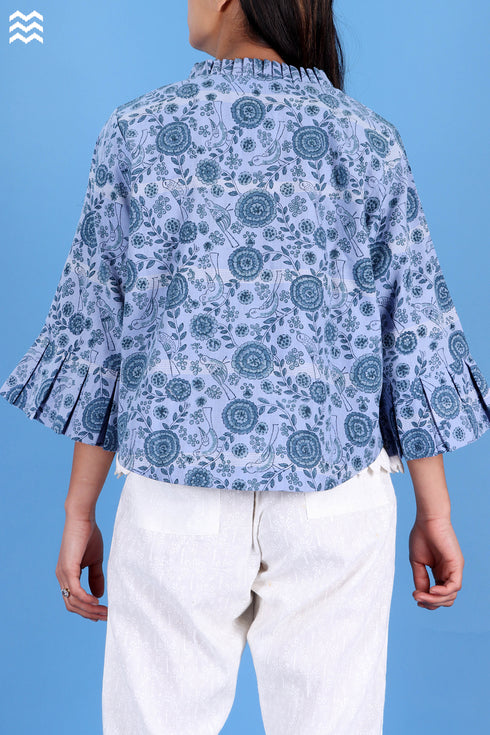 Khaadi Cotton Jackie Jacket With Floral Block Print