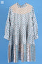Cotton Silk Runway Dress In Assorted Block Print