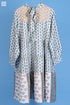 Cotton Silk Runway Dress In Assorted Block Print