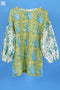 Cotton Silk Stanley Top In PaisleyBlock Print