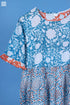 Mulmul Cotton Frou Frou Dress In Floral Block Print