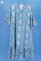 Cotton Crepe Fitzgerald Dress In Floral Block Print