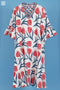 Cotton Crepe Fitzgerald Dress In Floral Block Print