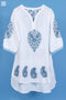 Slub Cotton Glory Top In Graphic Block Print