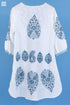 Slub Cotton Glory Top In Graphic Block Print