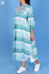 Mulmul Cotton Joplin Dress in Geometric Block Print