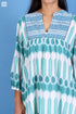 Mulmul Cotton Joplin Dress in Geometric Block Print