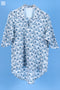 Crepe Cotton Mullei Shirt In Graphic Block Print