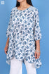 Crepe Cotton Tulip Rose Top In FloralBlock Print