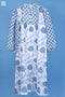 Cotton Silk Joplin Dress in Floral Block Print