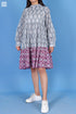 Mulmul Cotton Runway Dress In Graphic Block Print