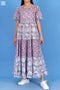Mulmul Cotton FrouFrou Dress In Assorted Block Print